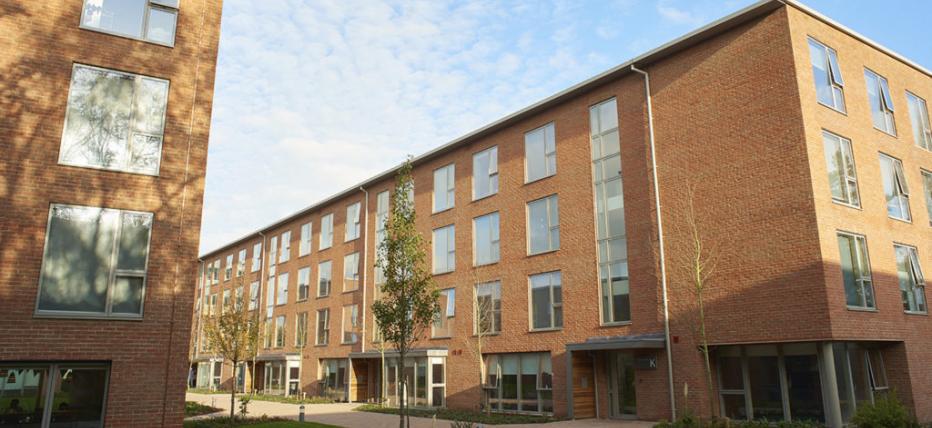 Exterior or Woodland Court accommodation building.