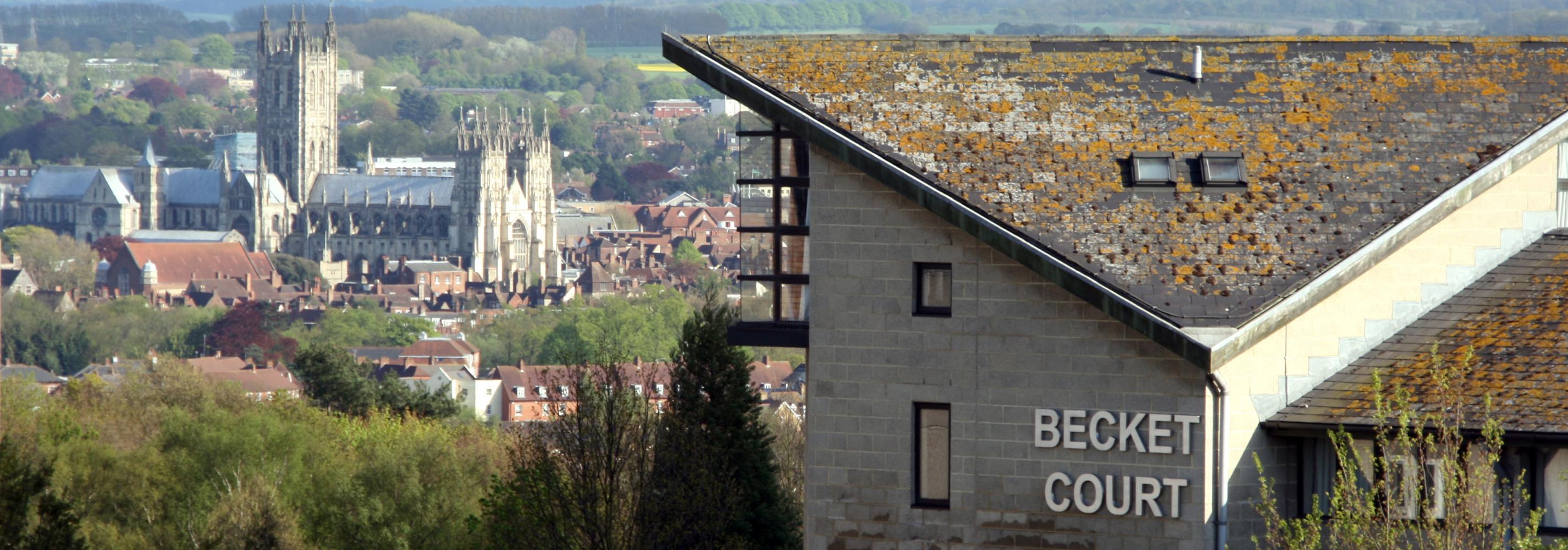 Some Becket Court rooms have great views over Canterbury
