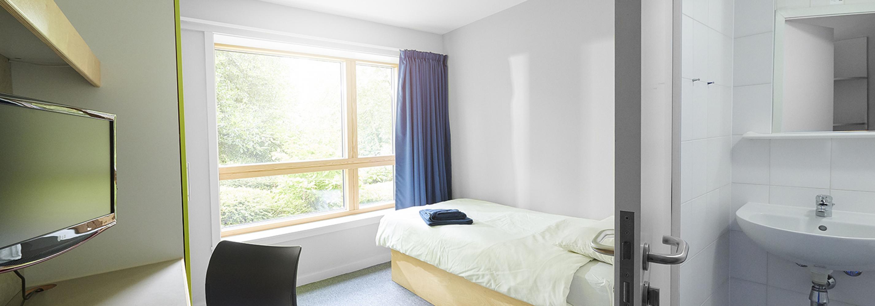 Bedroom interior showing en-suite facilities.