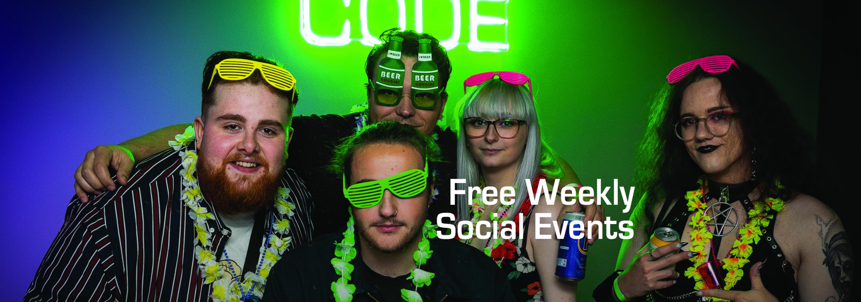 We host free weekly social events