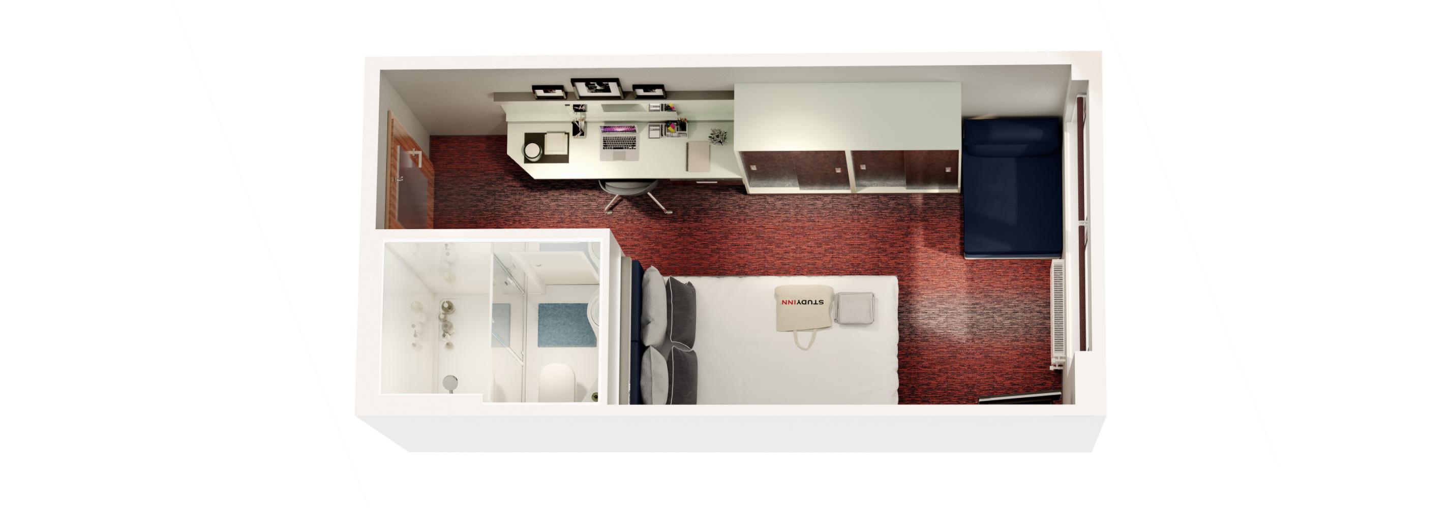 3D floorplan bedroom