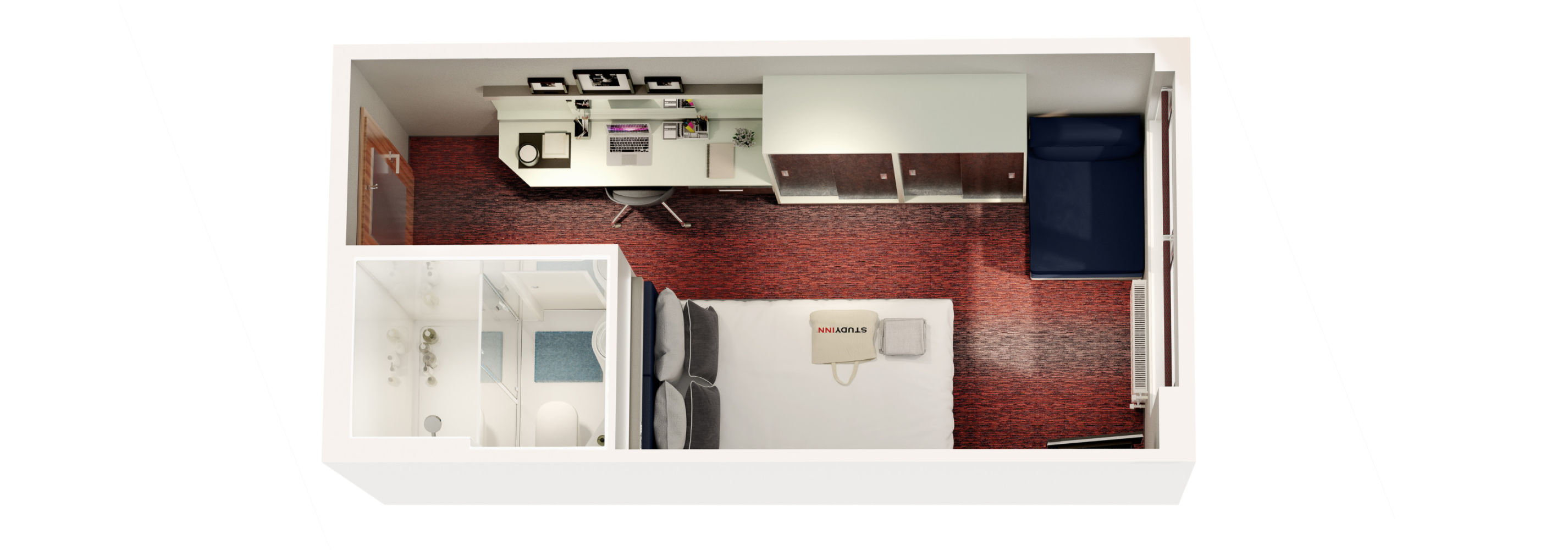 3D floorplan bedroom