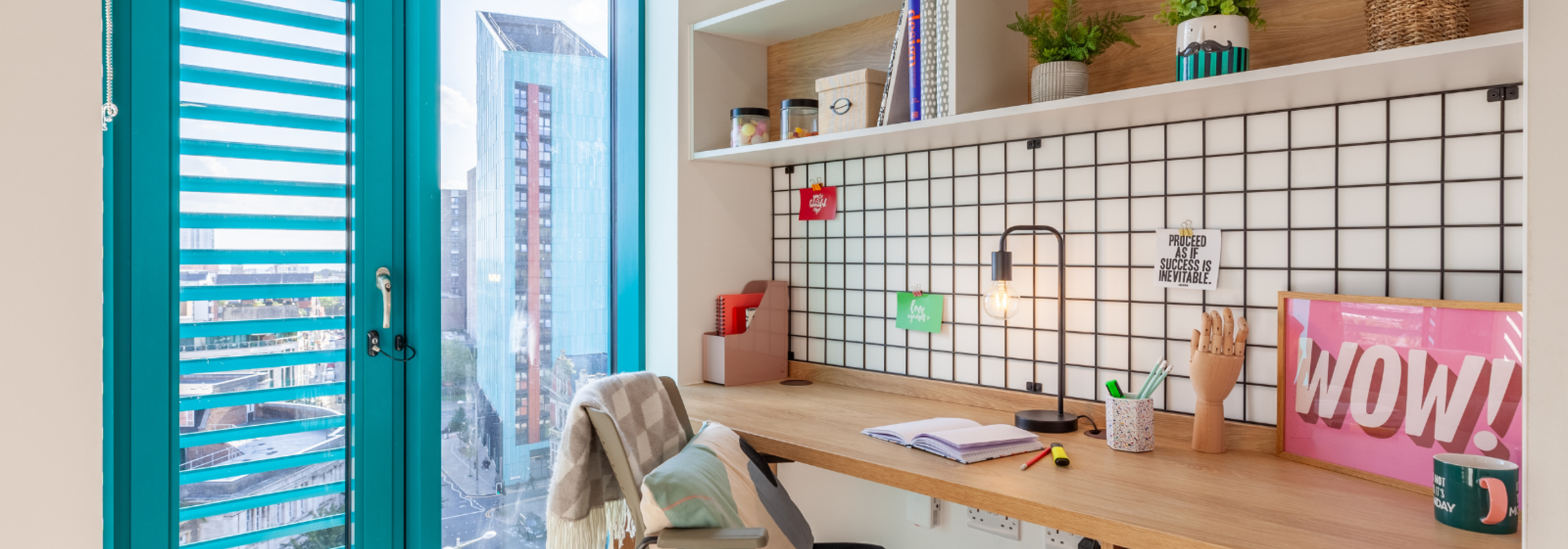 En suite study desk